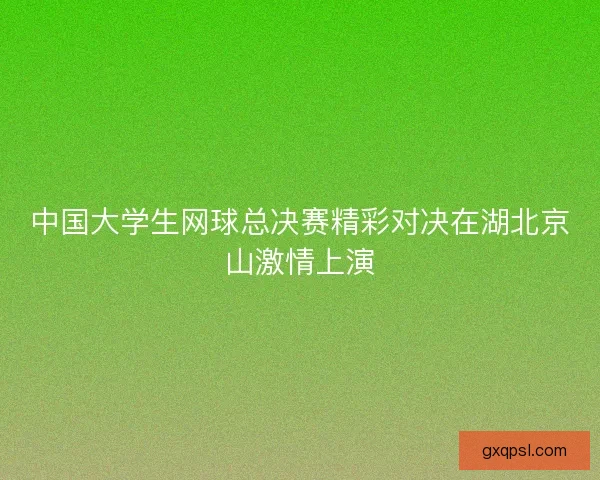 中国大学生网球总决赛精彩对决在湖北京山激情上演